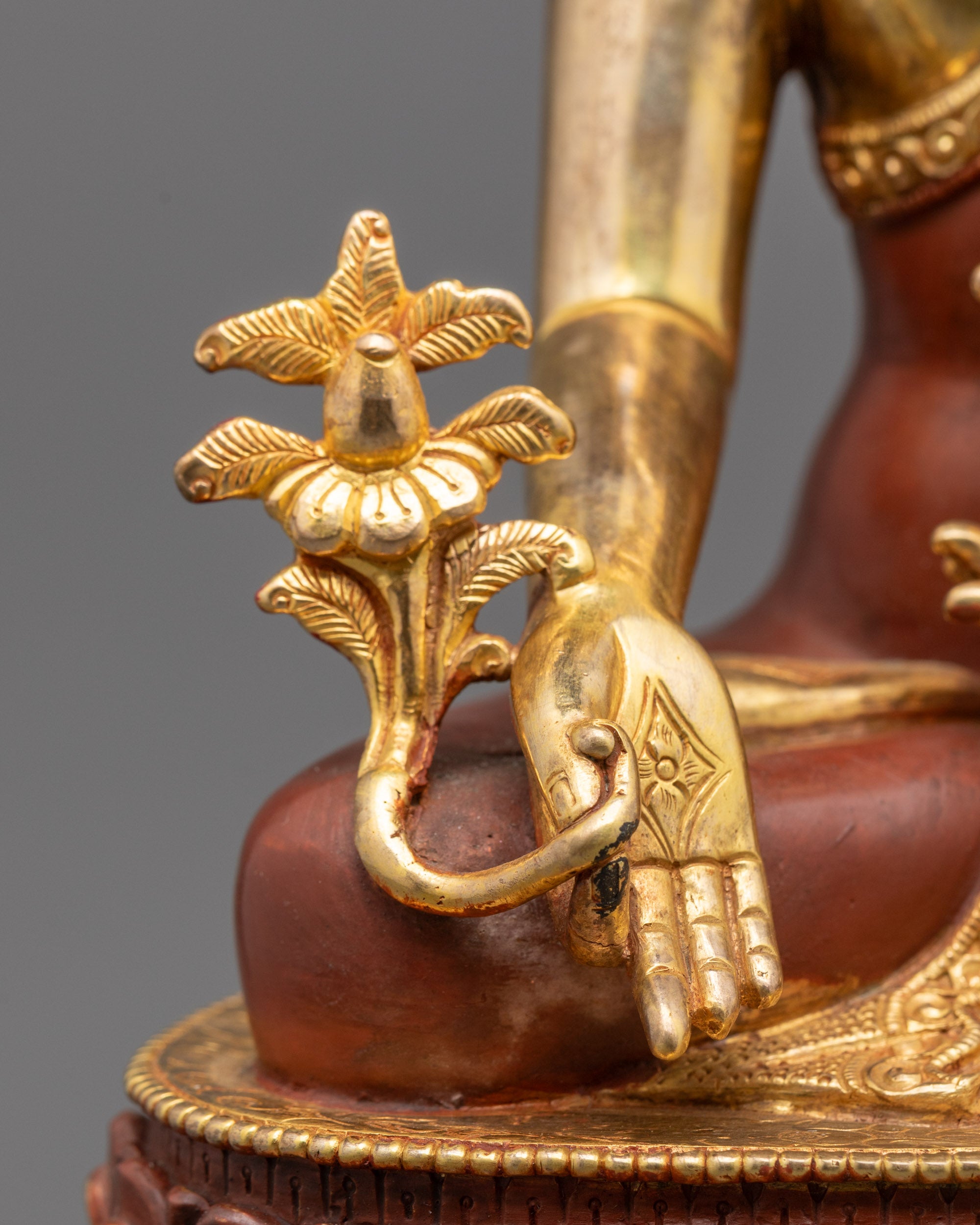 Elegant Medicine Buddha on Throne Statue | Ideal for Meditation Spaces
