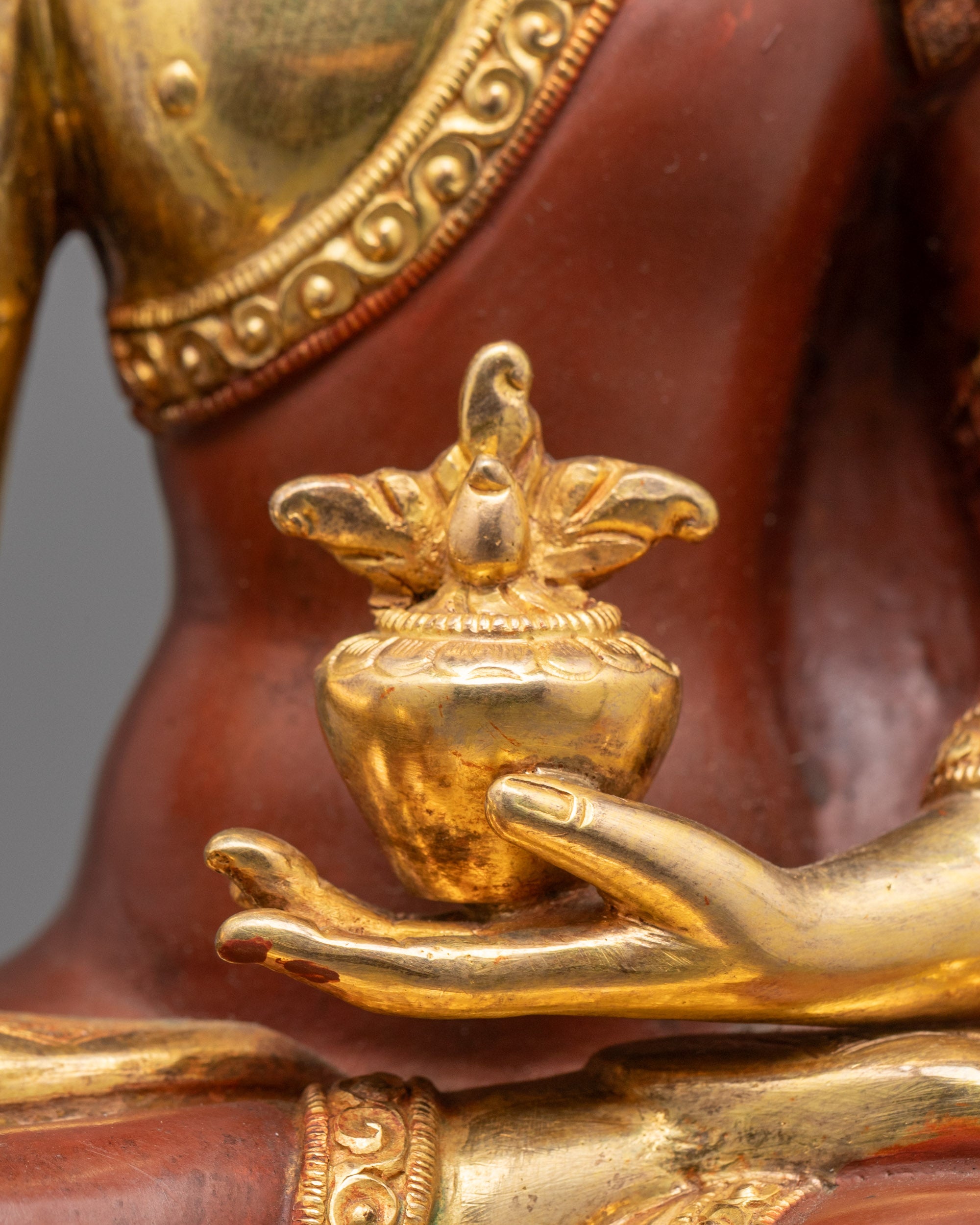 Elegant Medicine Buddha on Throne Statue | Ideal for Meditation Spaces