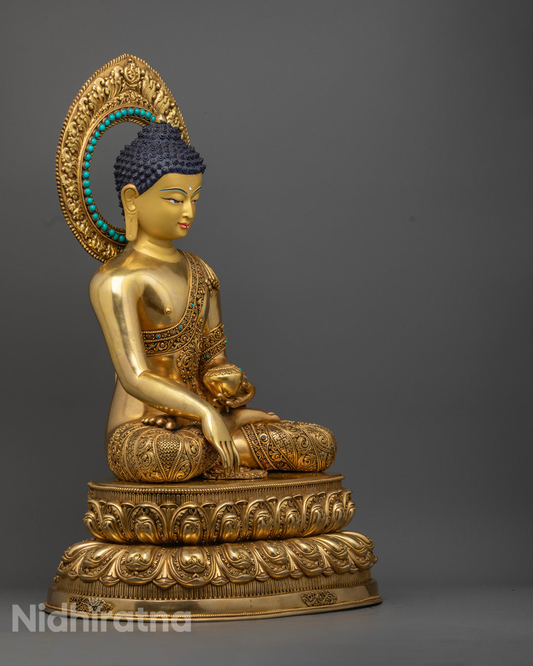 Enlightened Teacher Shakyamuni Buddha | Gold-Plated Spiritual Statue