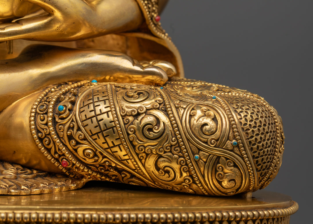 Enlightened Teacher Shakyamuni Buddha | Gold-Plated Spiritual Statue