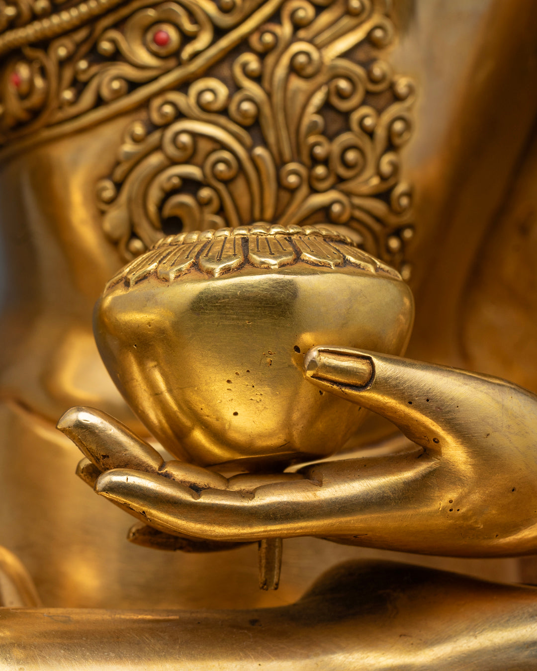 Enlightened Teacher Shakyamuni Buddha | Gold-Plated Spiritual Statue