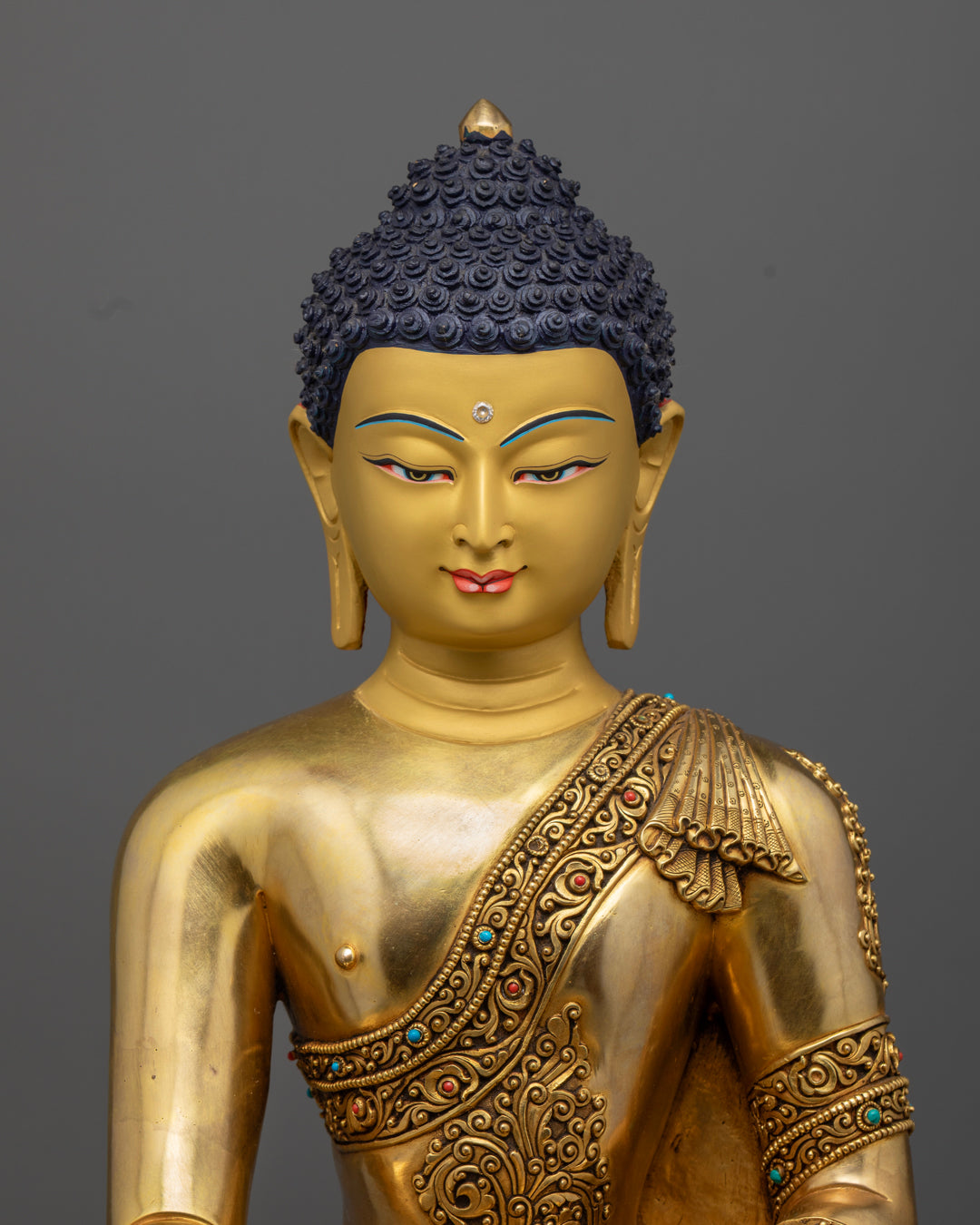 Enlightened Teacher Shakyamuni Buddha | Gold-Plated Spiritual Statue