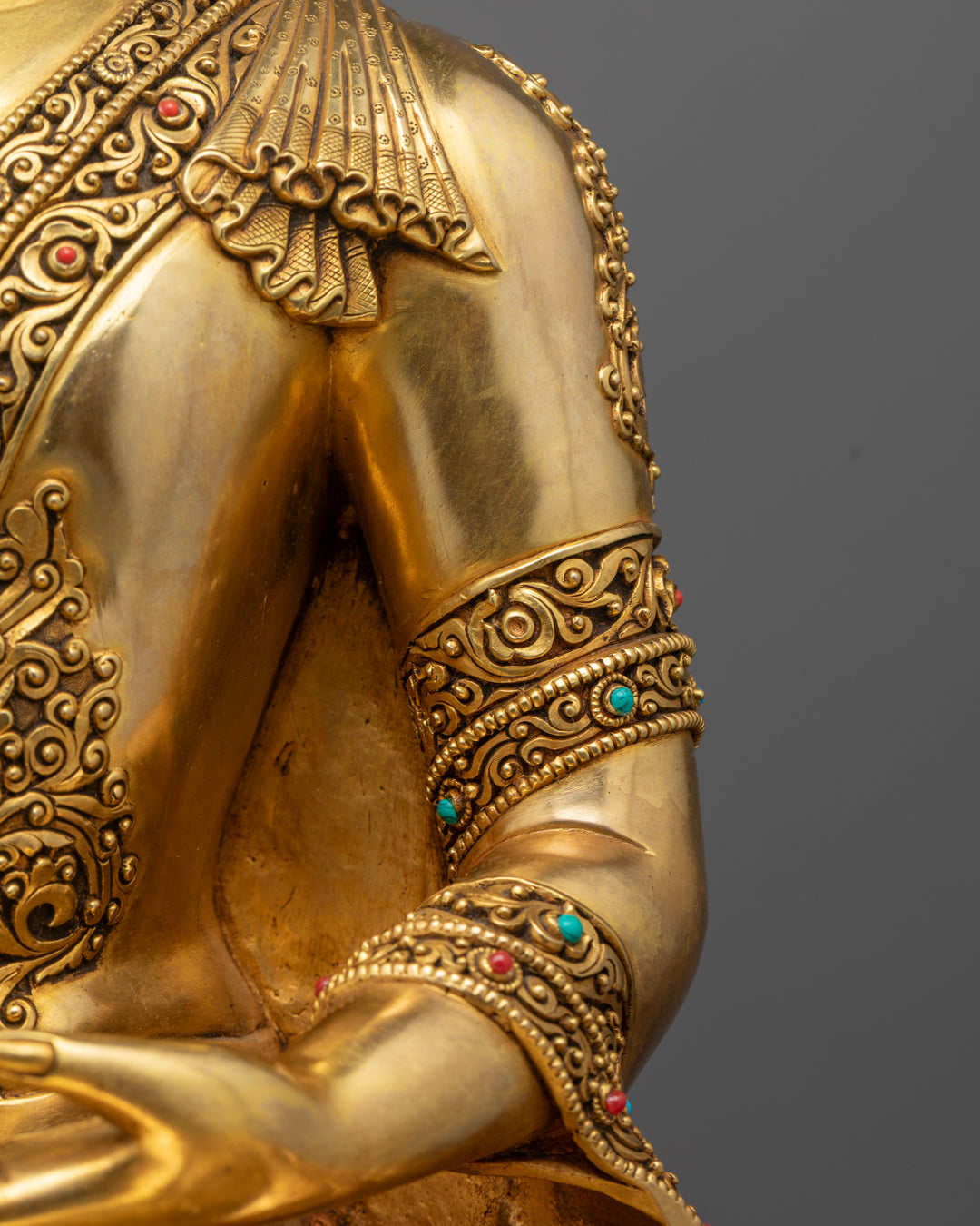 Enlightened Teacher Shakyamuni Buddha | Gold-Plated Spiritual Statue