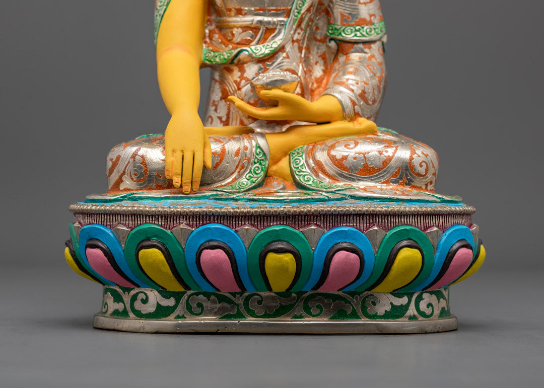 Yellow-Toned Shakyamuni Buddha Statue | Enlightenment & Inner Peace