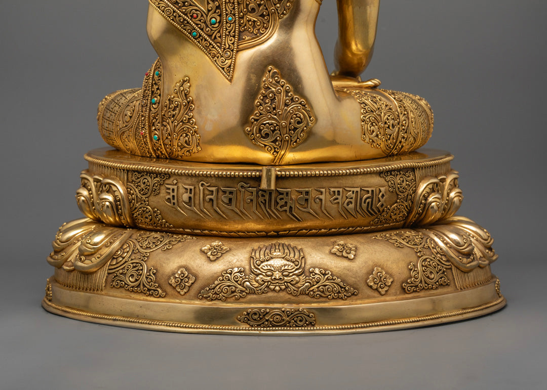 Enlightened Teacher Shakyamuni Buddha | Gold-Plated Spiritual Statue