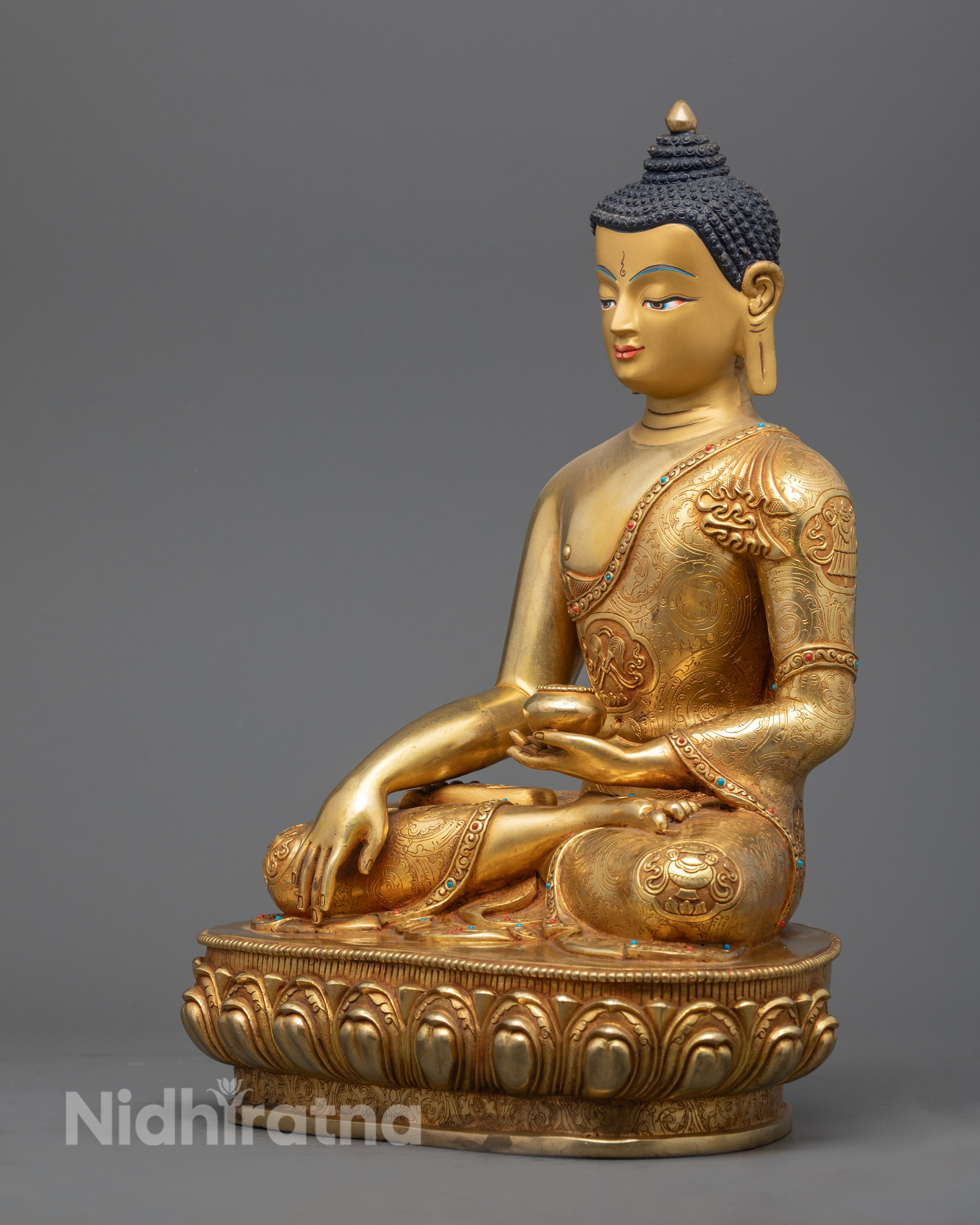Traditionally Hand-carved Shakyamuni Buddha Statue