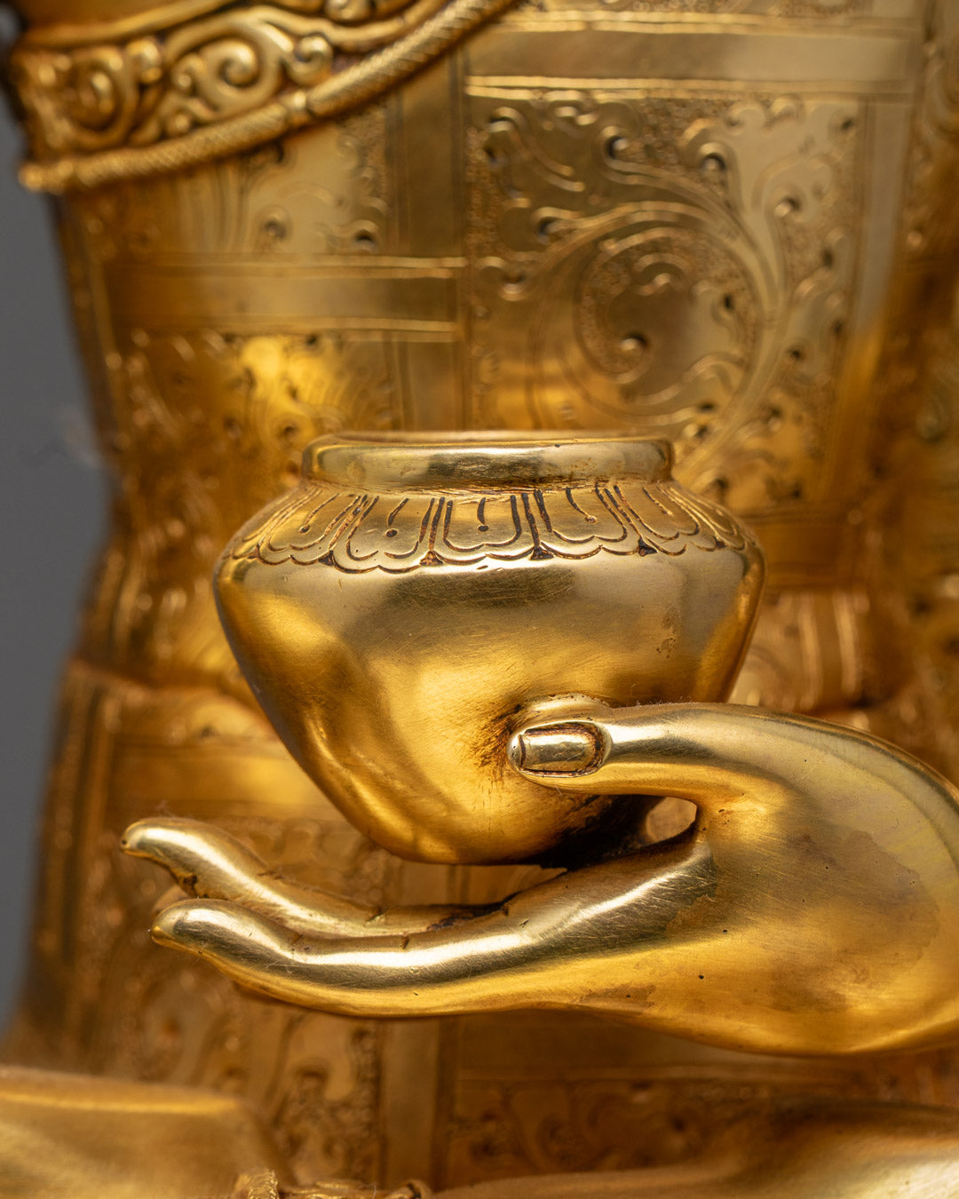 Sacred Shakyamuni Buddha Statue | Handmade Tibetan Artwork