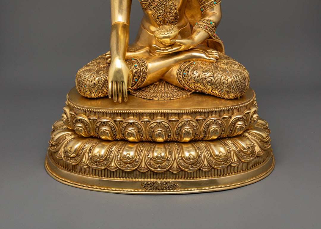 Enlightened Teacher Shakyamuni Buddha | Gold-Plated Spiritual Statue