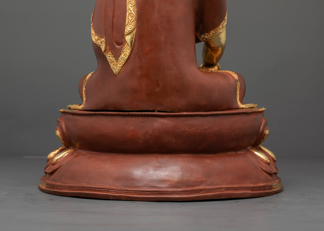 Buddha Shakyamuni Statue | Handmade Gold Coated Copper