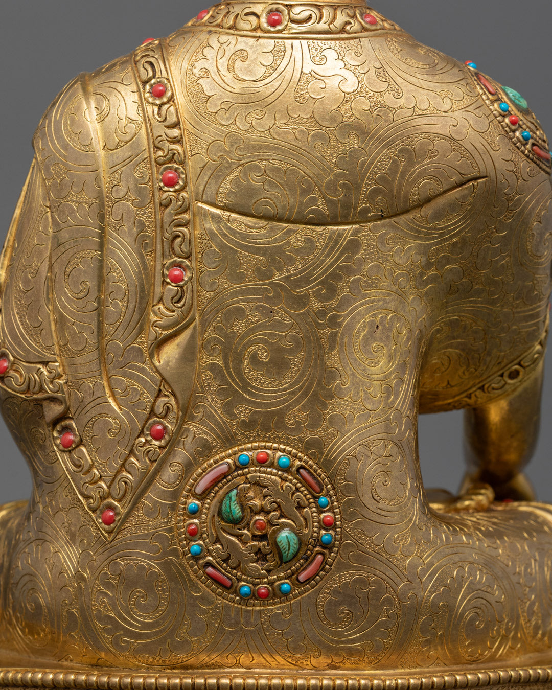 Buddha Shakyamuni Statue | Hand-Carved Gold-Gilded Copper