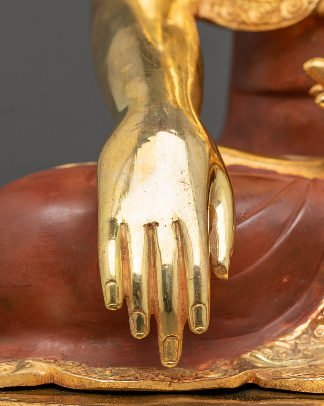 Buddha Shakyamuni Statue | Handmade Gold Coated Copper
