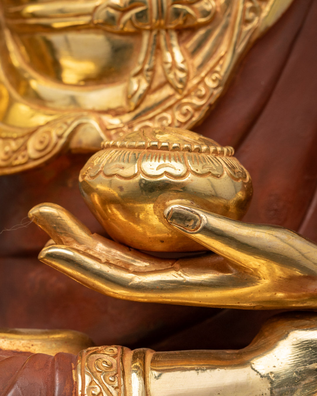 Buddha Shakyamuni Statue | Handmade Gold Coated Copper