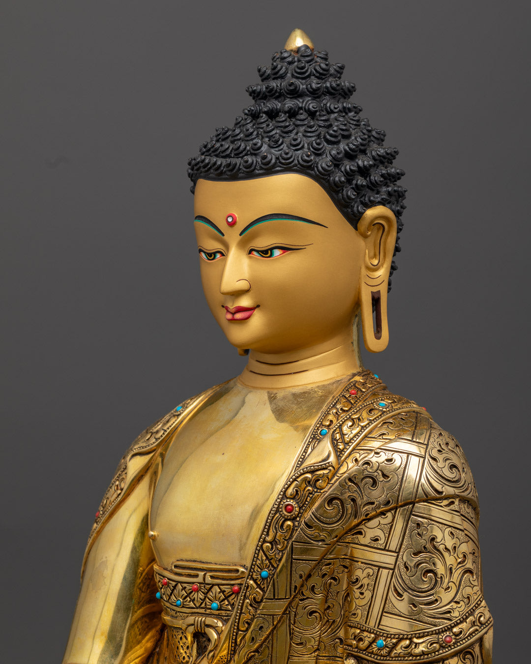 Shakyamuni Buddha Statue | Hand-Carved Tibetan Buddha