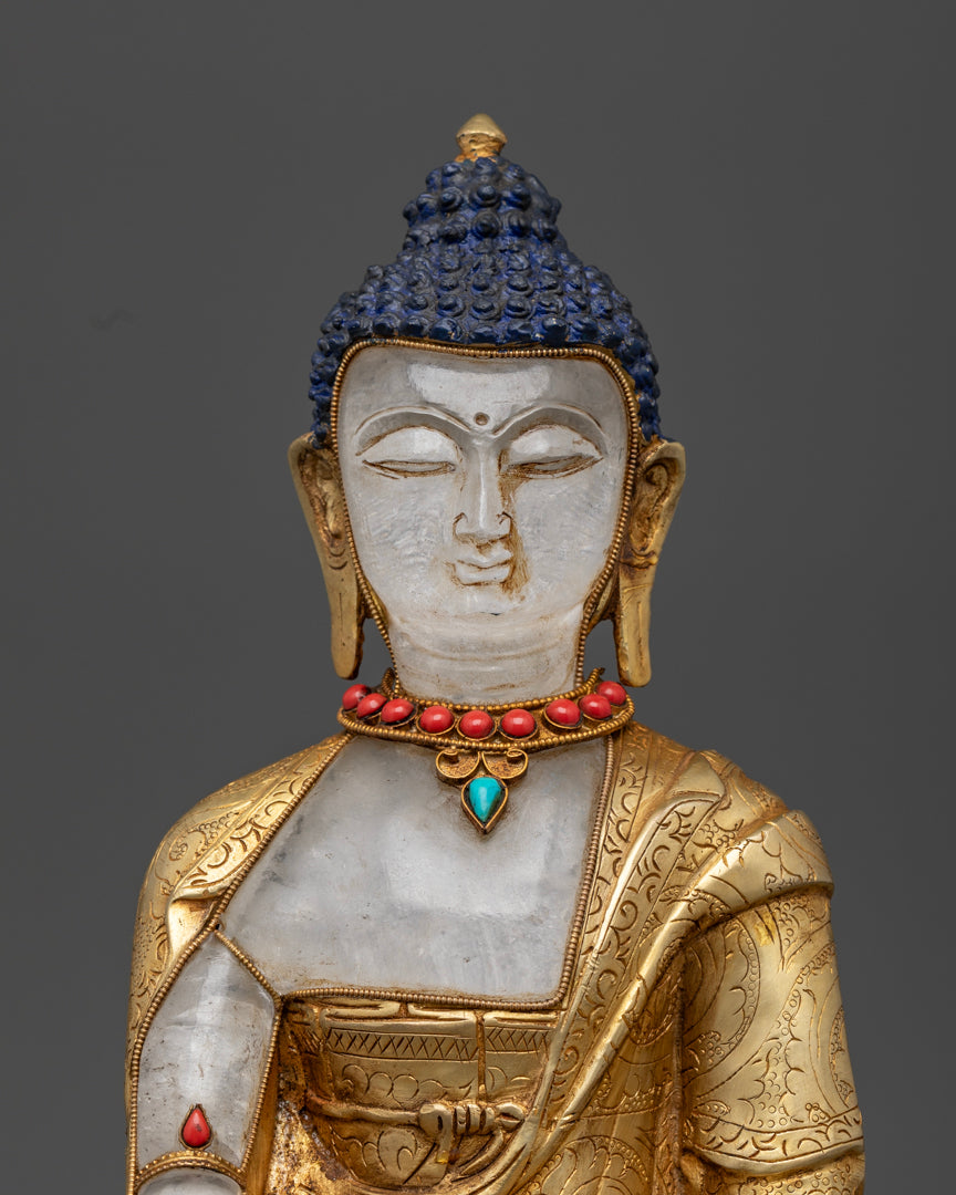 Crystal Shakyamuni Buddha Statue | Handcrafted in Nepal