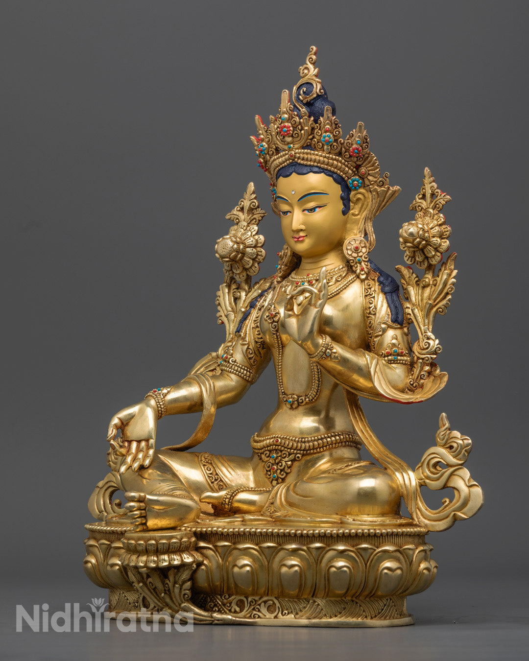 Green Tara Statue | Sacred Buddhist Figurine