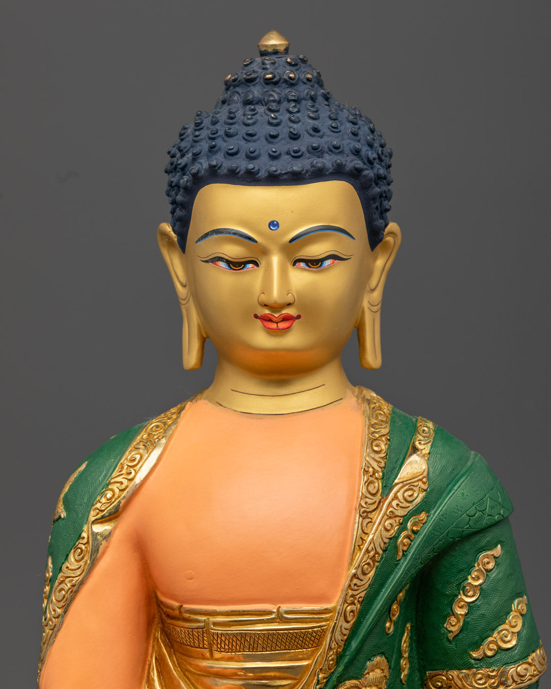 Yellow Shakyamuni Buddha Statue | Handcrafted in Patan