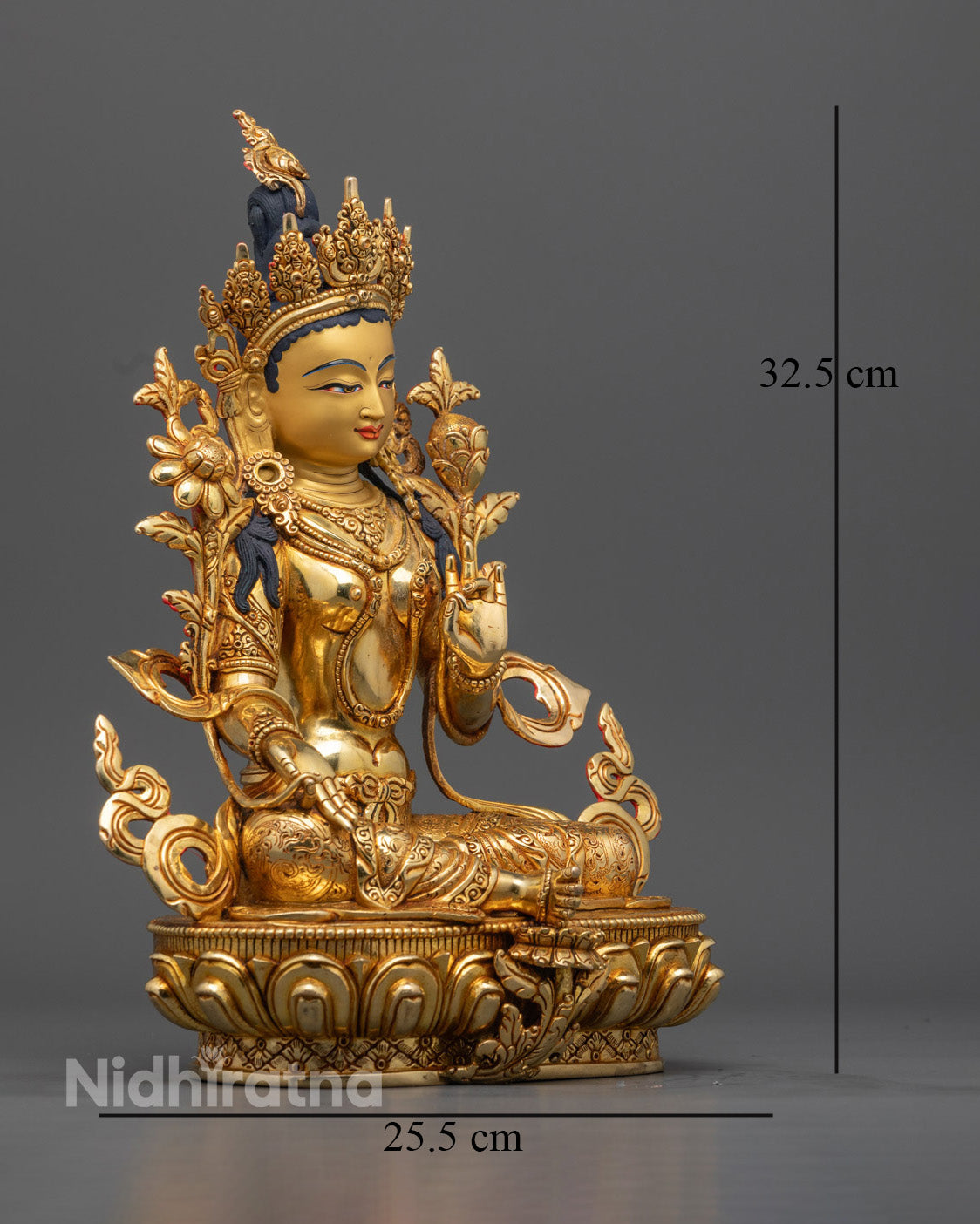 Sacred Green Tara Statue | Authentic Tibetan Buddhism Sculpture