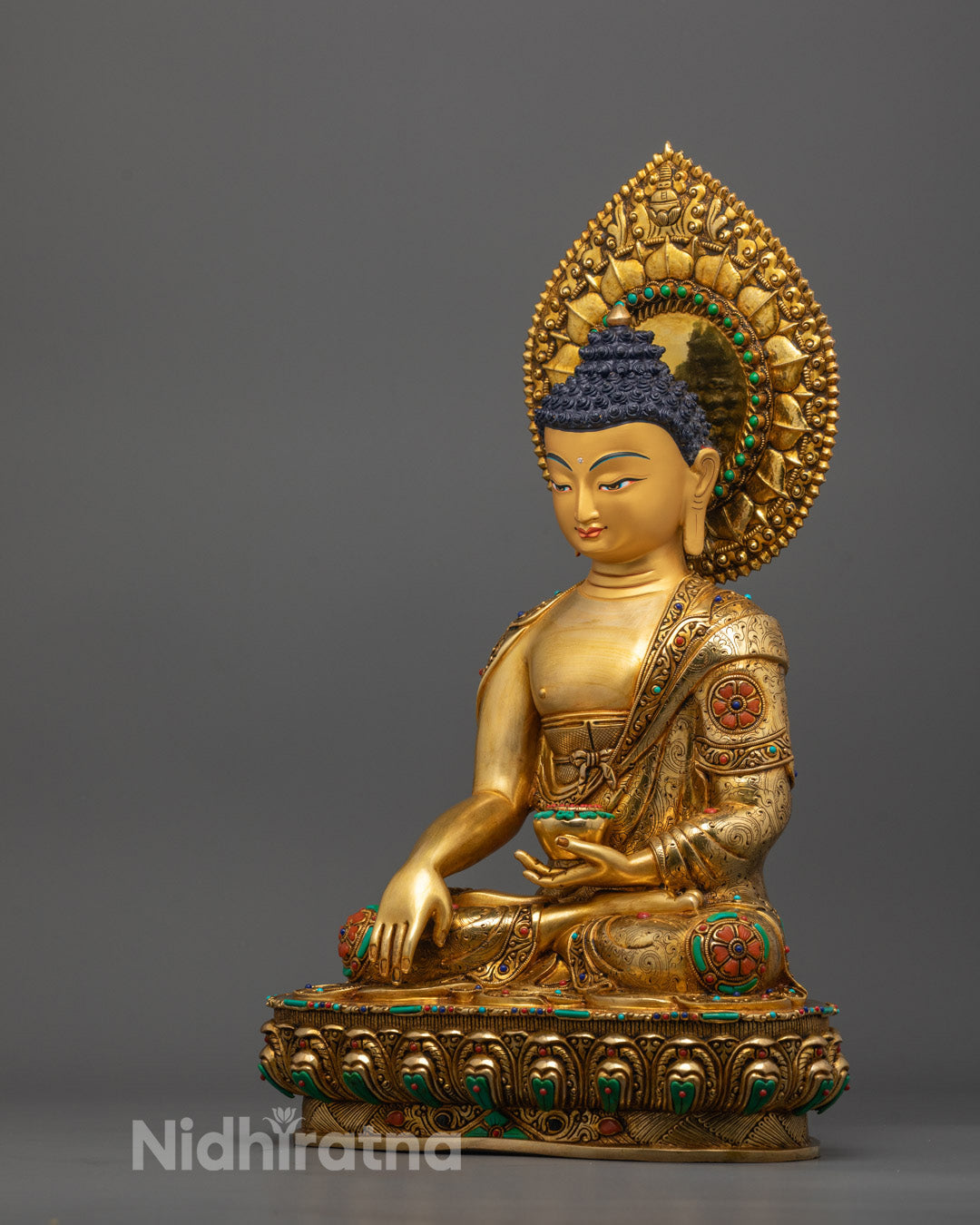 Buddha Shakyamuni Statue | Artisan Carved Copper Statue