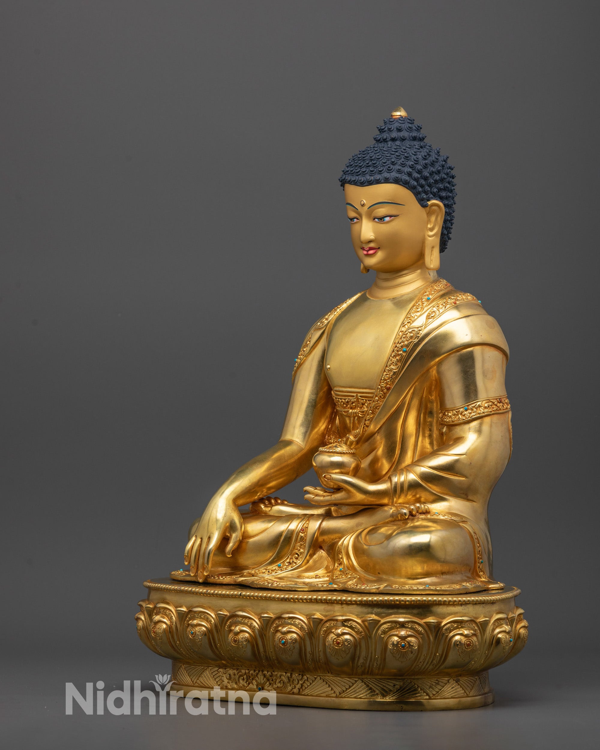 Shakyamuni Buddha Sculpture | Traditional Tibetan Statue