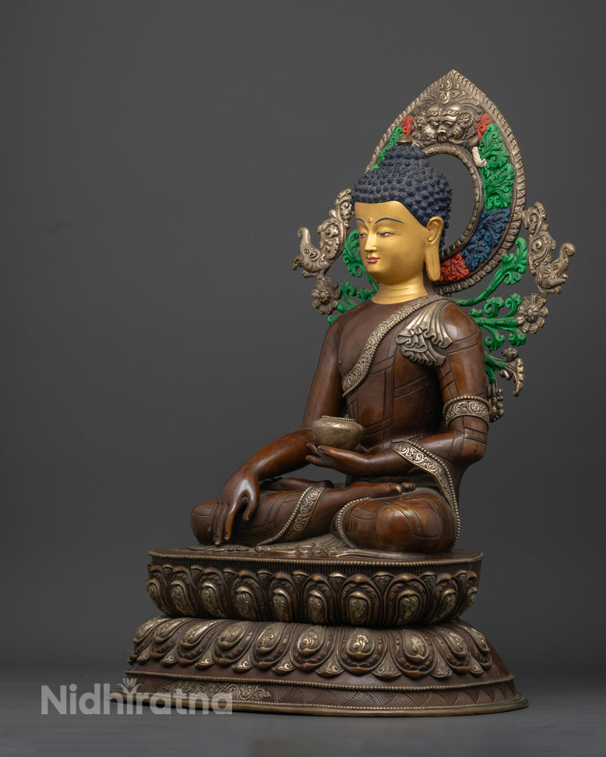 Shakyamuni : Lotus Buddha Statue
