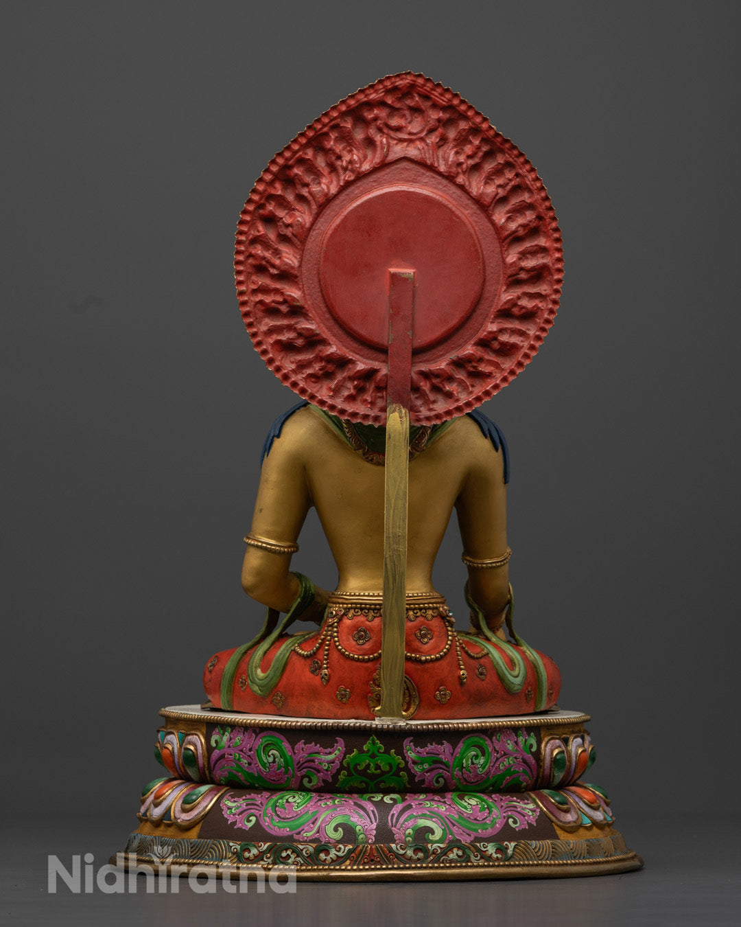 Yellow Shakyamuni Buddha Statue | Fully Gold-Plated Body