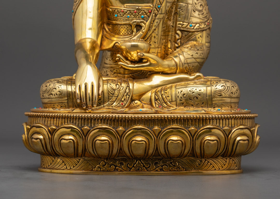 Shakyamuni Buddha Statue | Hand-Carved Tibetan Buddha