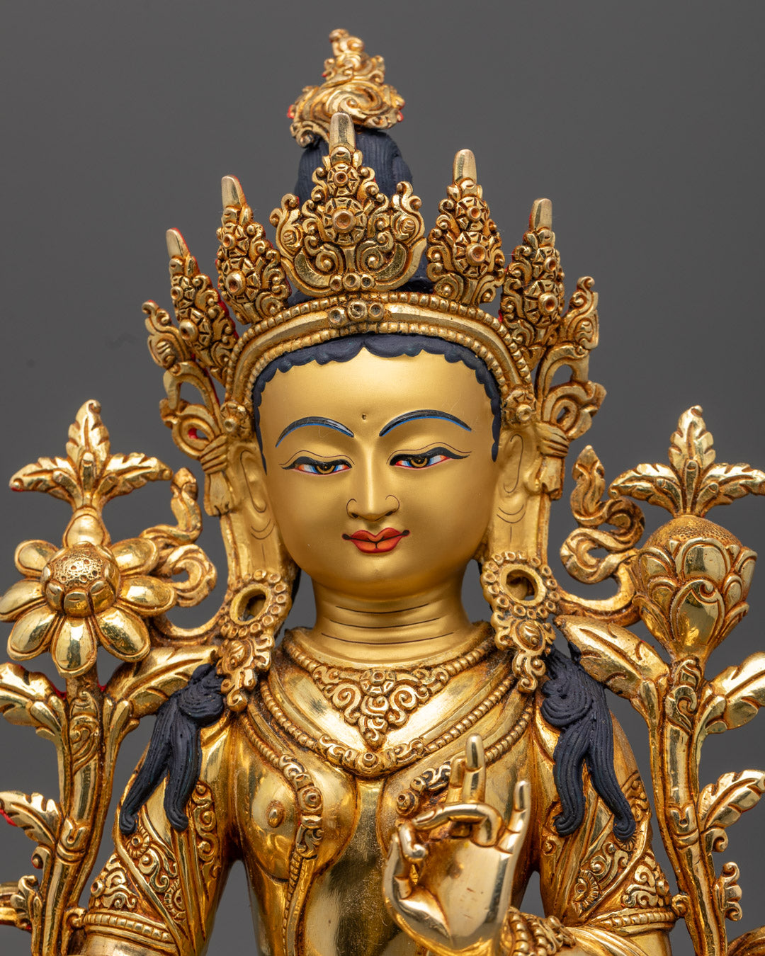 Sacred Green Tara Statue | Authentic Tibetan Buddhism Sculpture