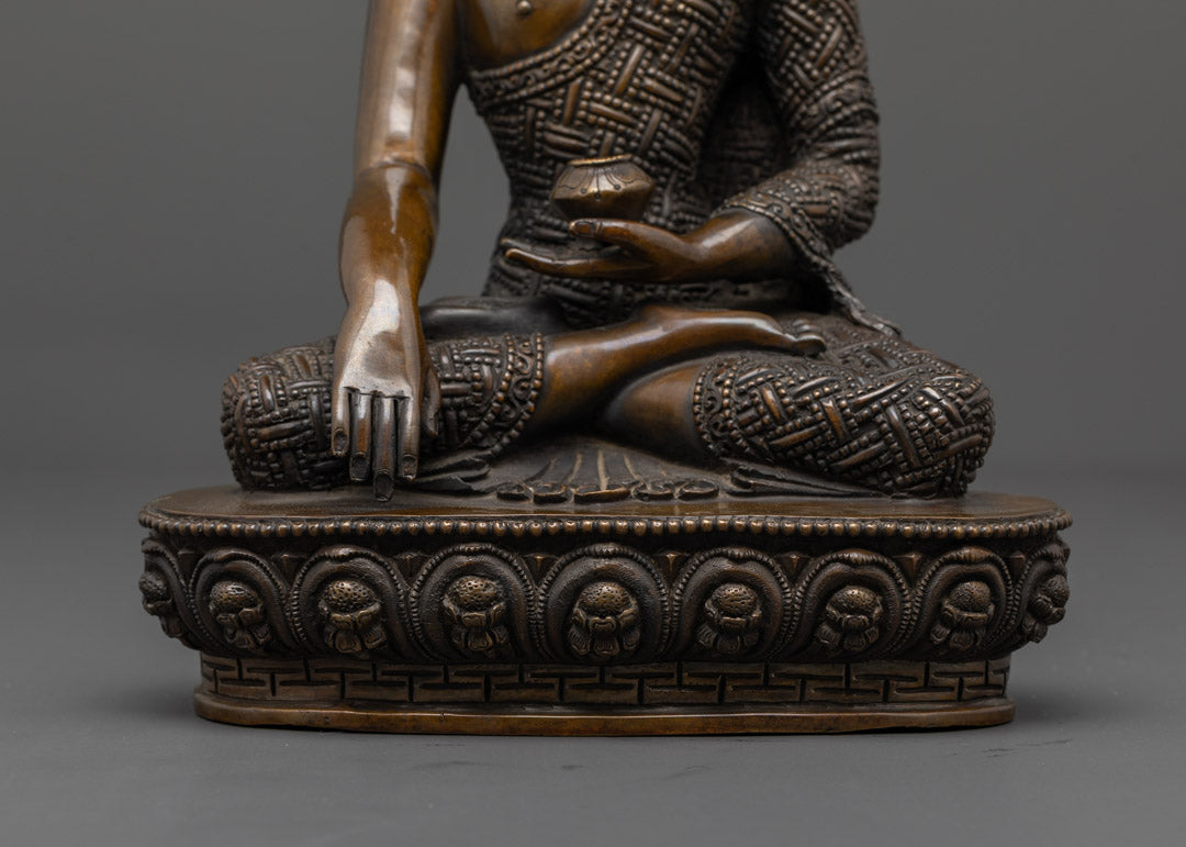 Shakyamuni Buddha Buddhist Statue | Handcrafted Oxidized piece