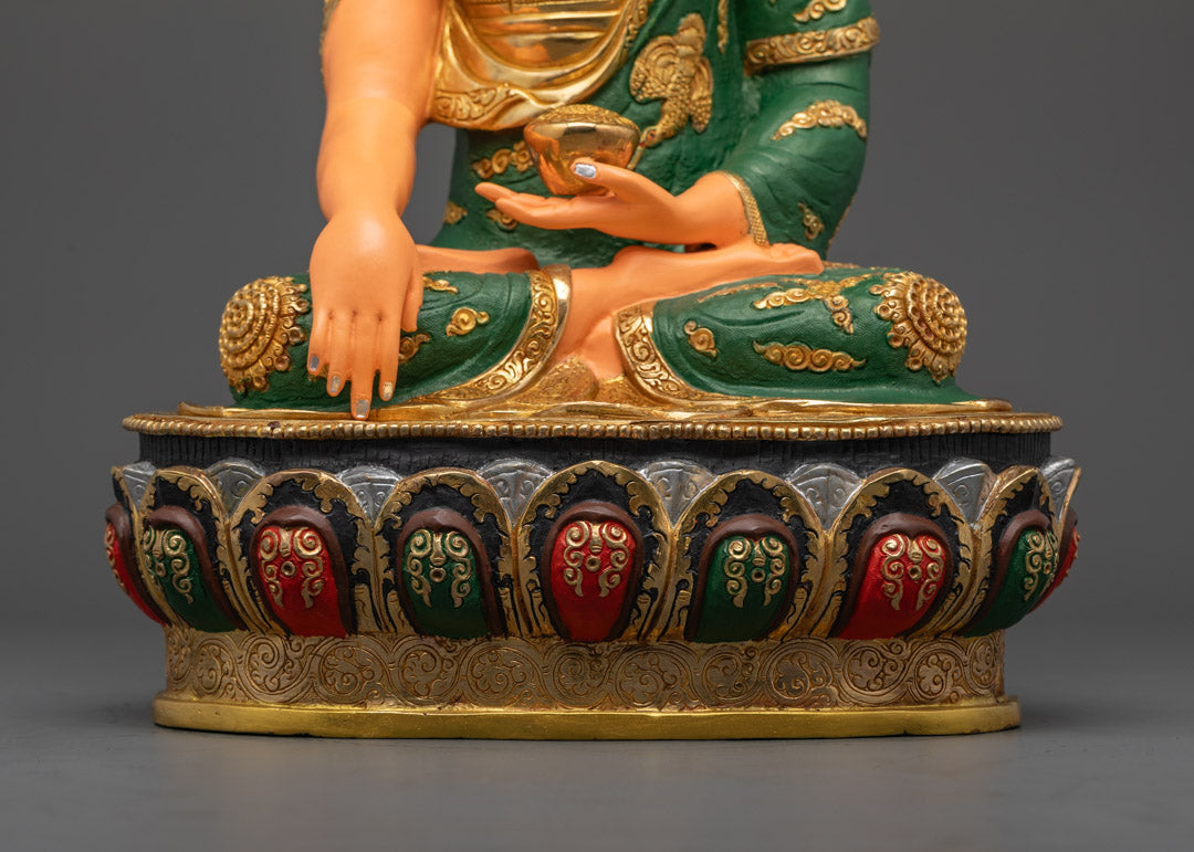 Yellow Shakyamuni Buddha Statue | Handcrafted in Patan