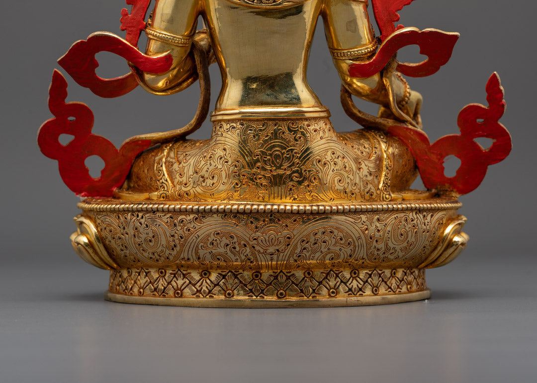 Sacred Green Tara Statue | Authentic Tibetan Buddhism Sculpture
