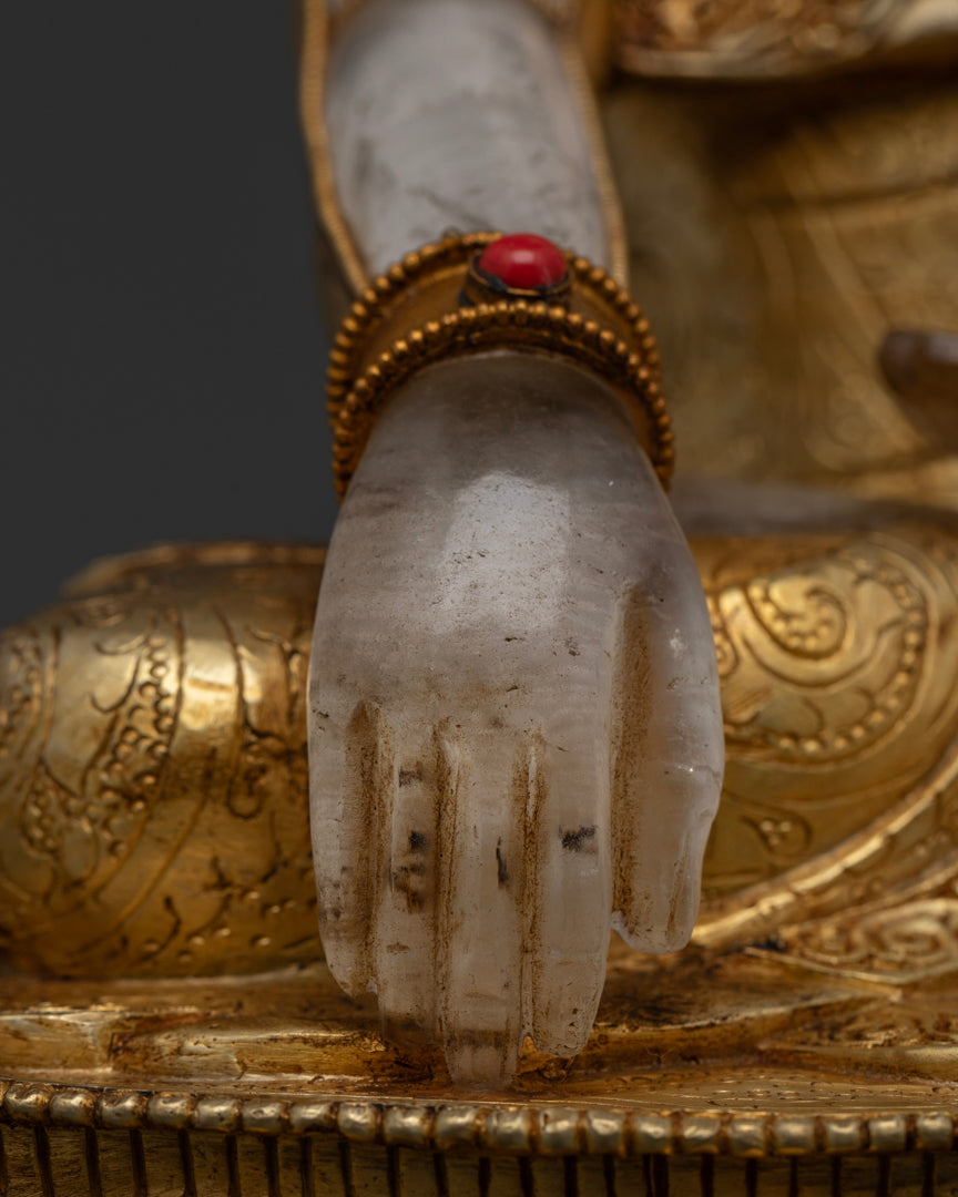 Crystal Buddha Shakyamuni Statue | Tibetan Artwork