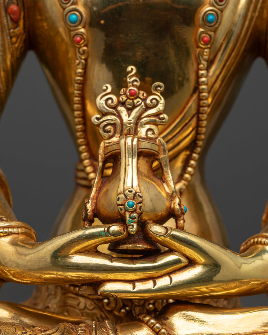 Amitayus Statue | 24k Gold Hand-Crafted Statue
