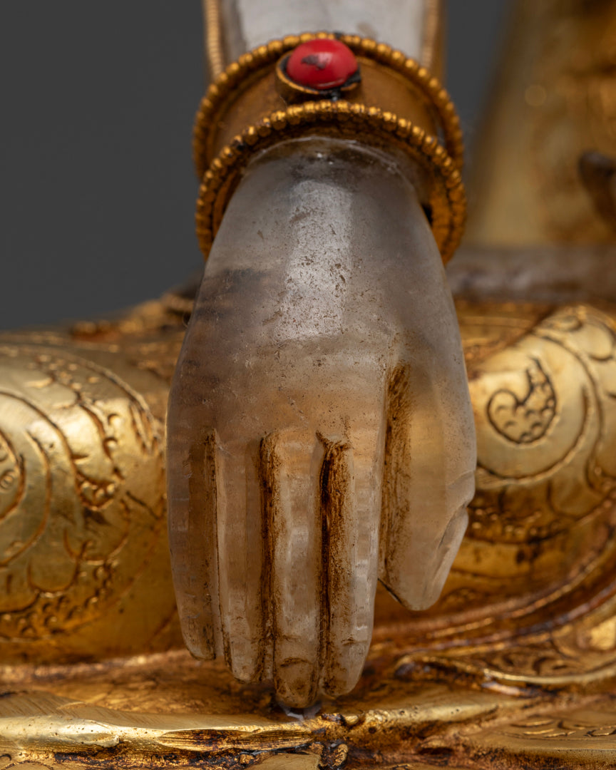 Crystal Shakyamuni Buddha Statue | Handcrafted in Nepal