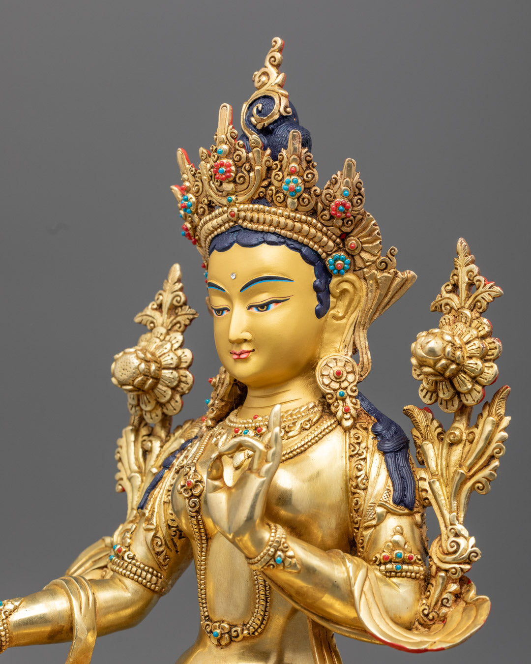 Green Tara Statue | Sacred Buddhist Figurine