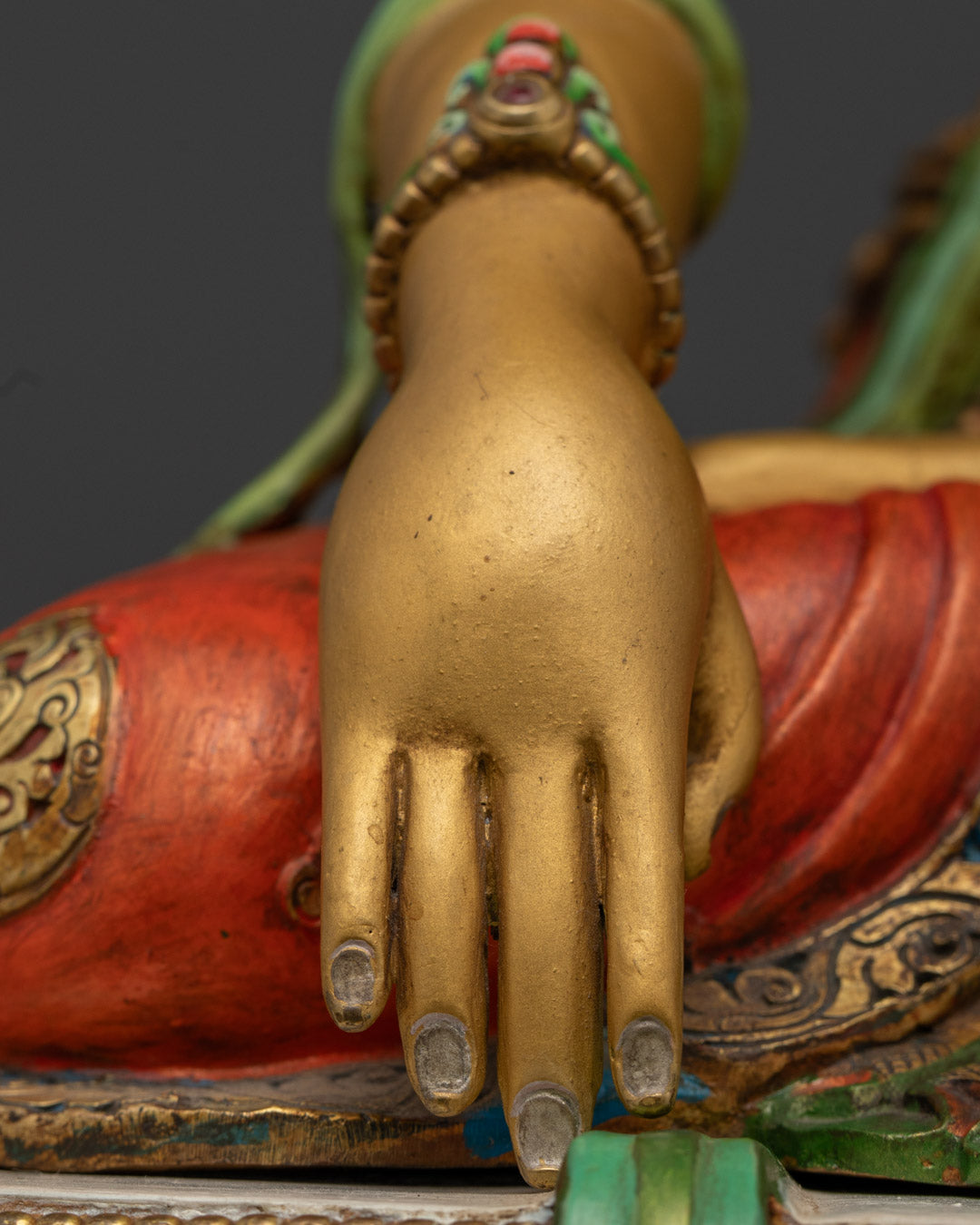 Yellow Shakyamuni Buddha Statue | Fully Gold-Plated Body