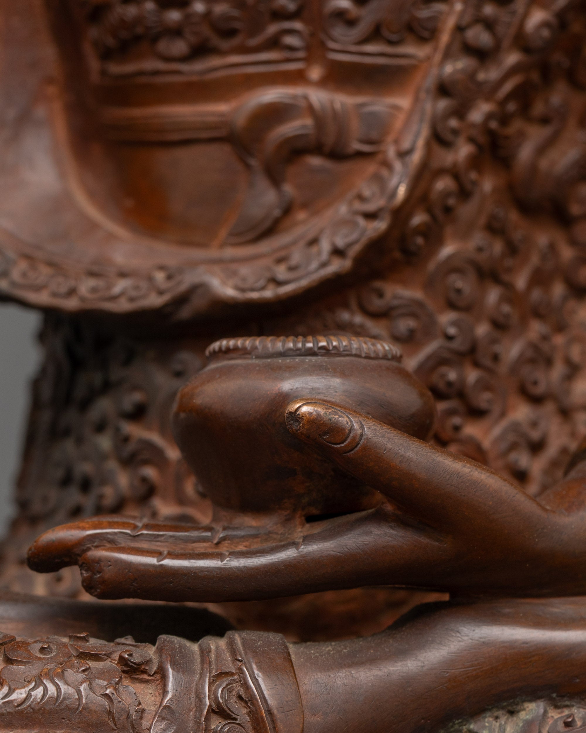 Sacred Oxidized Buddha Statue | Awakened Teacher Sculpture