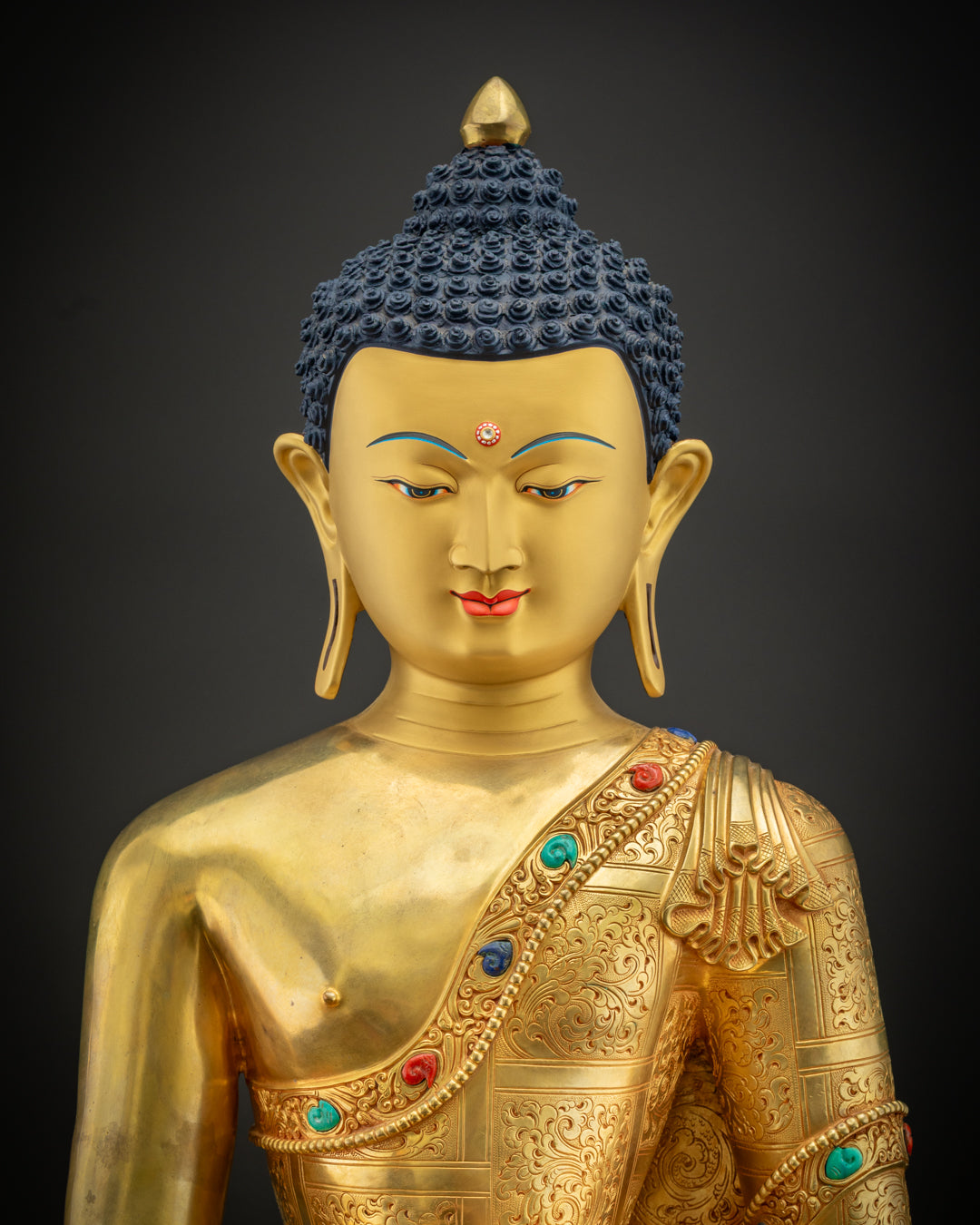 Tall Shakyamuni Buddha Statue | Traditionally Hand-Carved