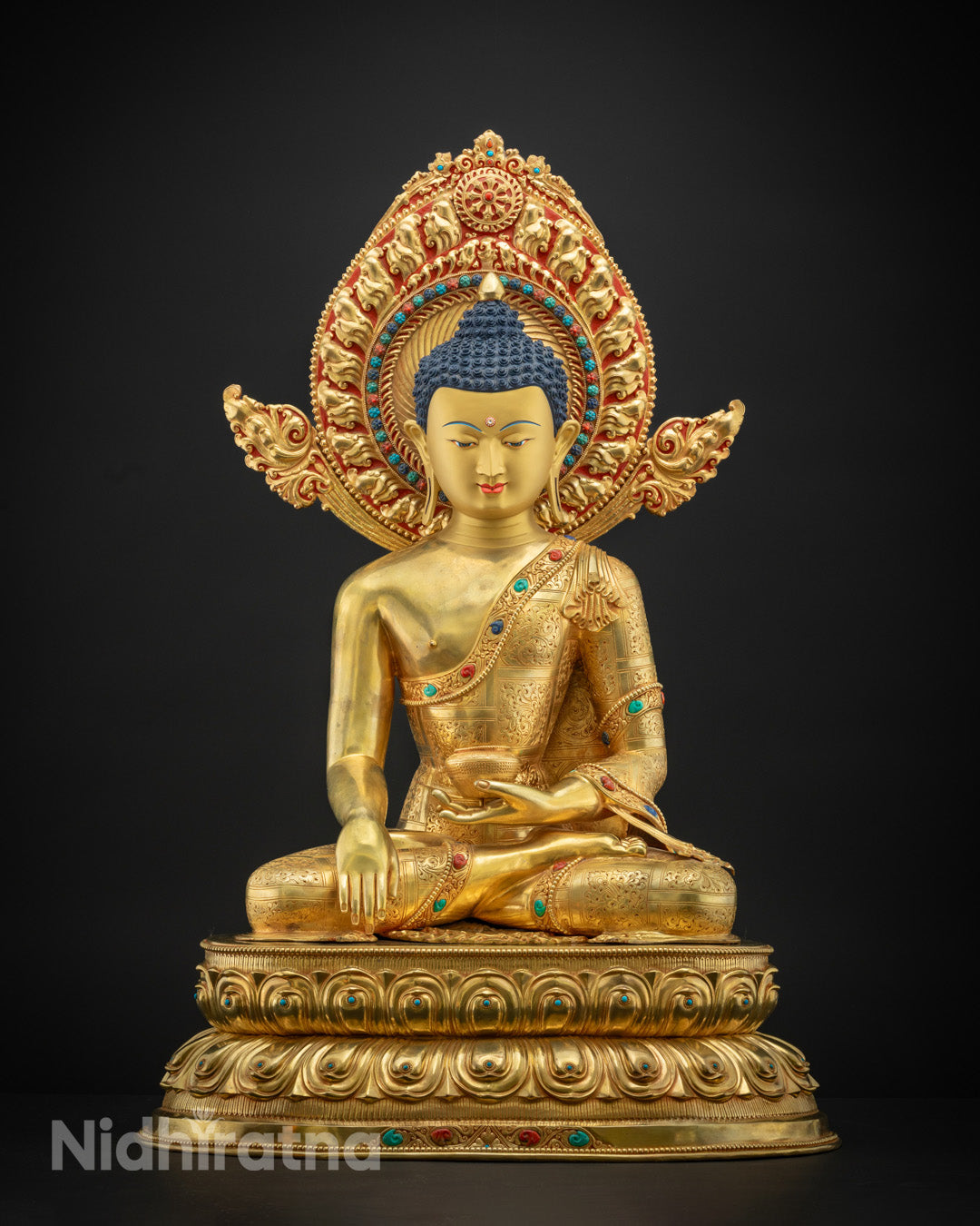 Tall Shakyamuni Buddha Statue | Traditionally Hand-Carved