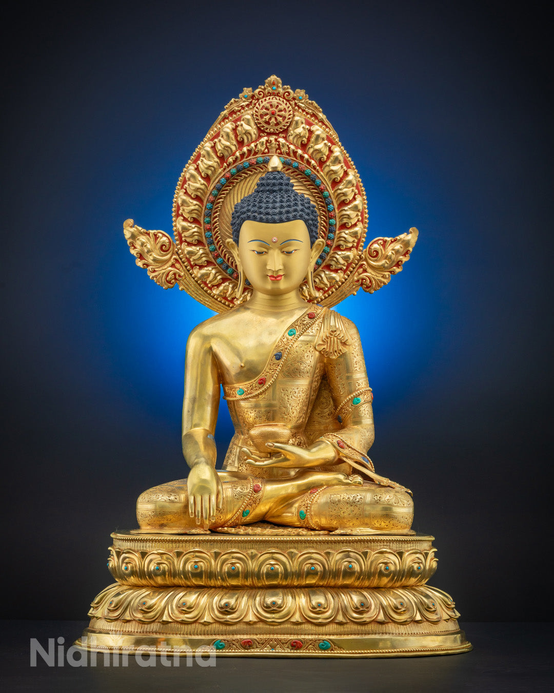 Tall Shakyamuni Buddha Statue | Traditionally Hand-Carved