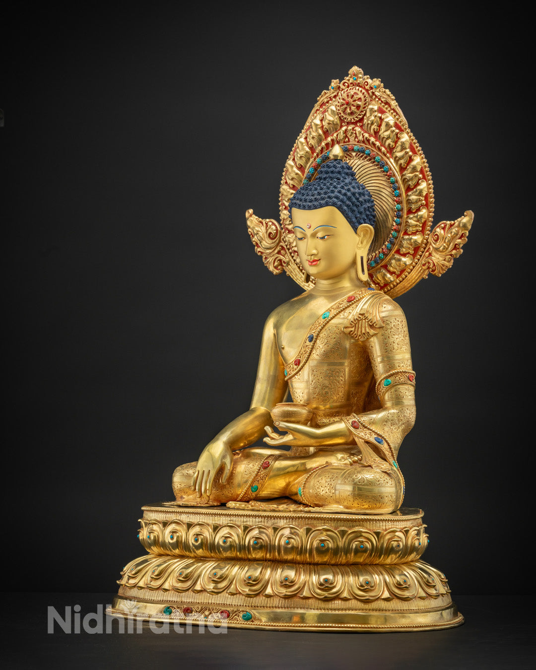 Tall Shakyamuni Buddha Statue | Traditionally Hand-Carved