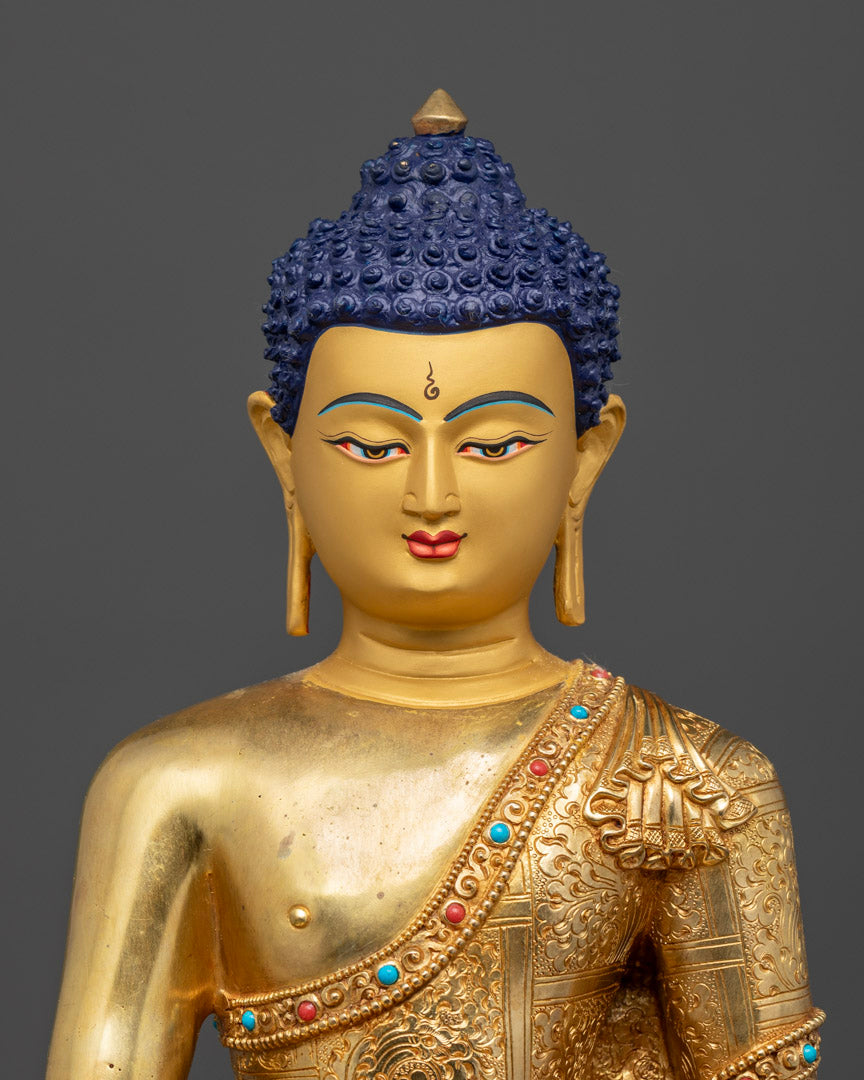Buddha Shakyamuni Siddartha Gautama Statue | The Enlightened one in Golden Brilliance