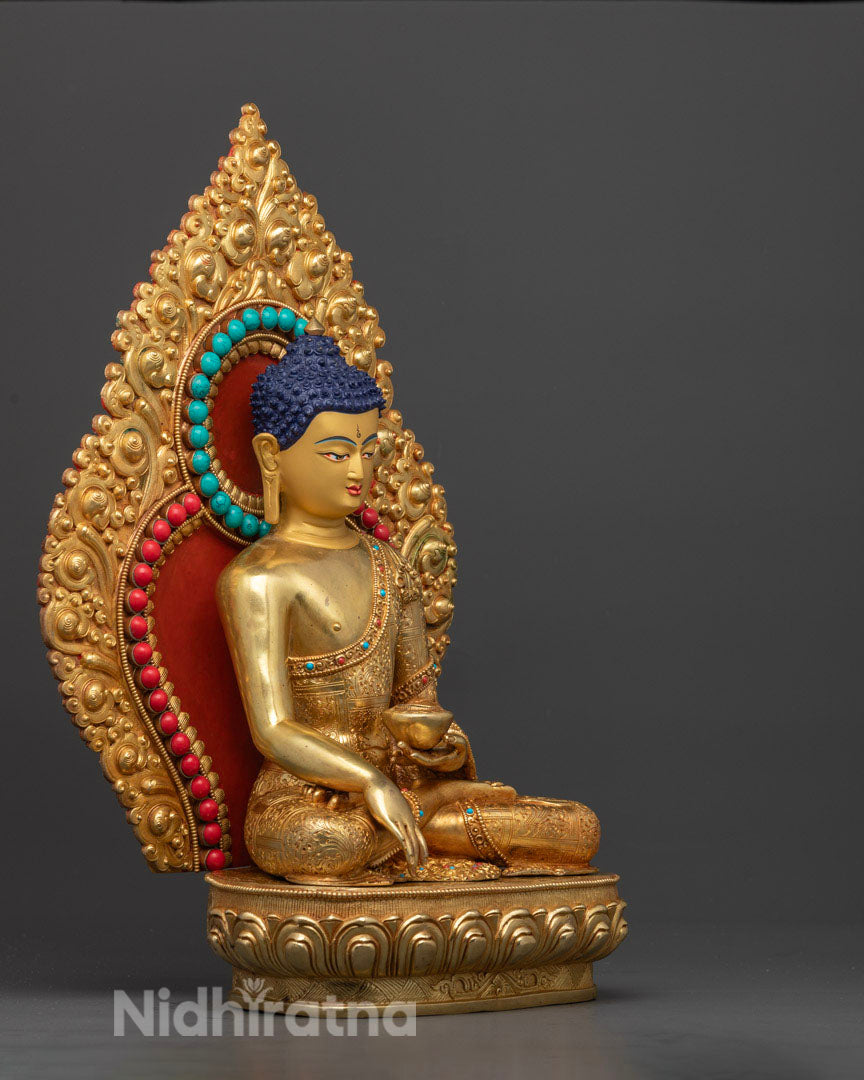 Buddha Shakyamuni Siddartha Gautama Statue | The Enlightened one in Golden Brilliance
