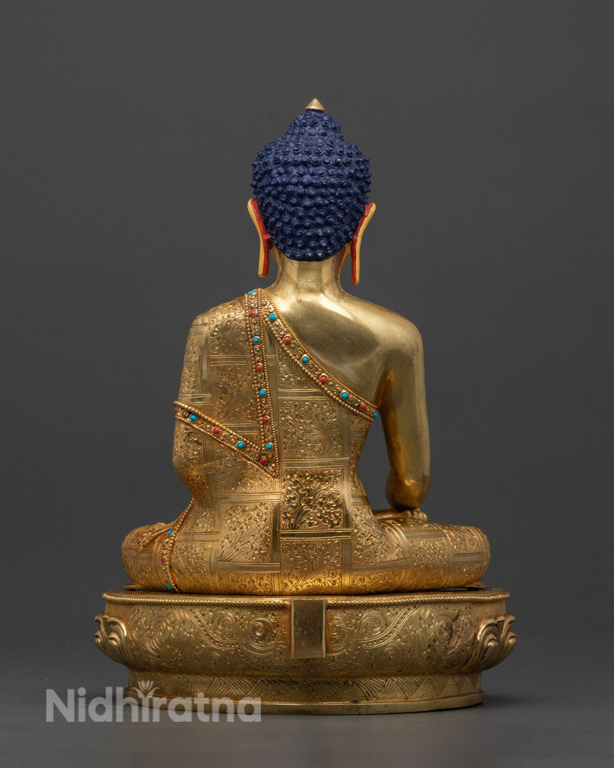 Buddha Shakyamuni Siddartha Gautama Statue | The Enlightened one in Golden Brilliance