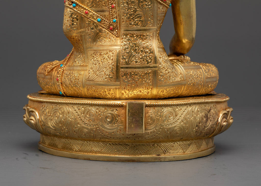 Buddha Shakyamuni Siddartha Gautama Statue | The Enlightened one in Golden Brilliance