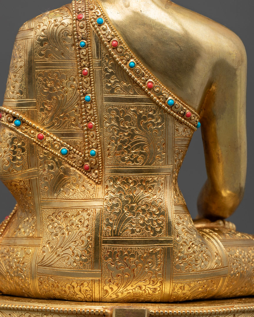 Buddha Shakyamuni Siddartha Gautama Statue | The Enlightened one in Golden Brilliance