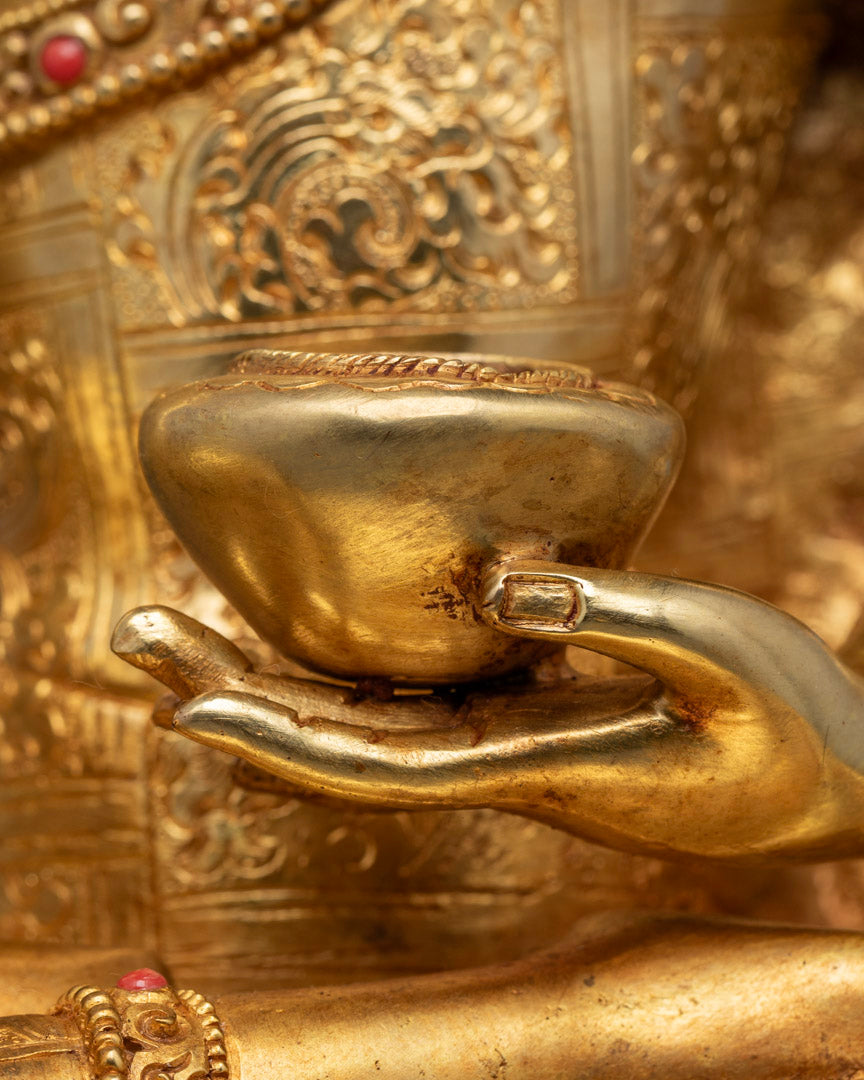 Buddha Shakyamuni Siddartha Gautama Statue | The Enlightened one in Golden Brilliance