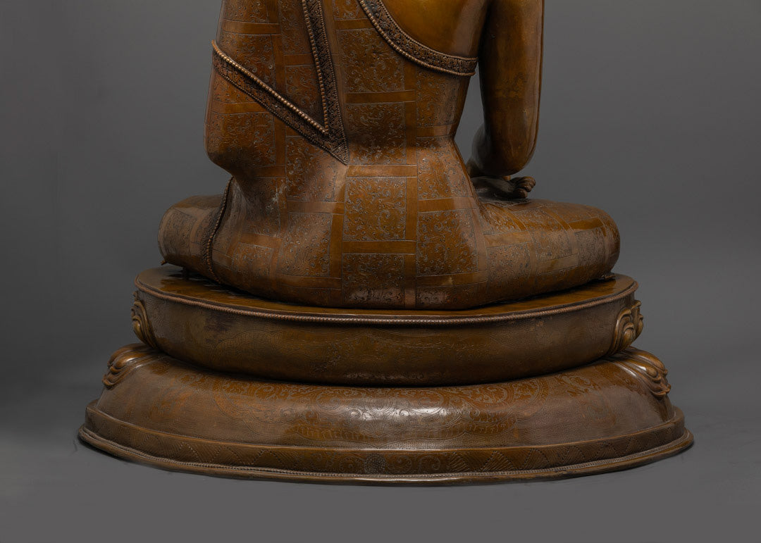 Authentic Oxidized Shakyamuni Buddha Statue | Spiritual Home Decor