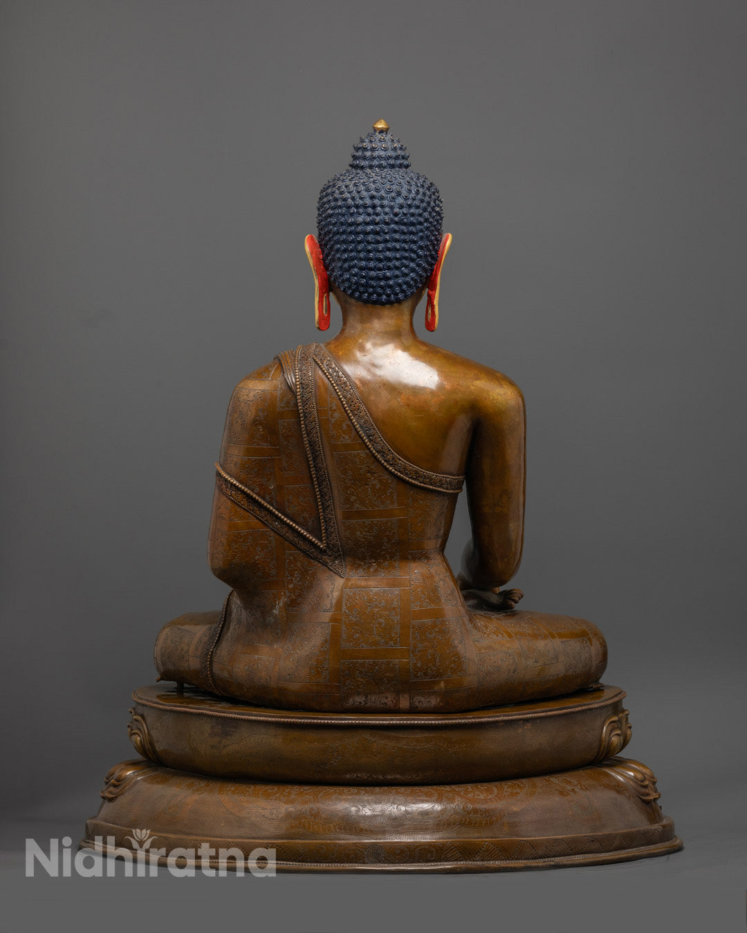 Authentic Oxidized Shakyamuni Buddha Statue | Spiritual Home Decor