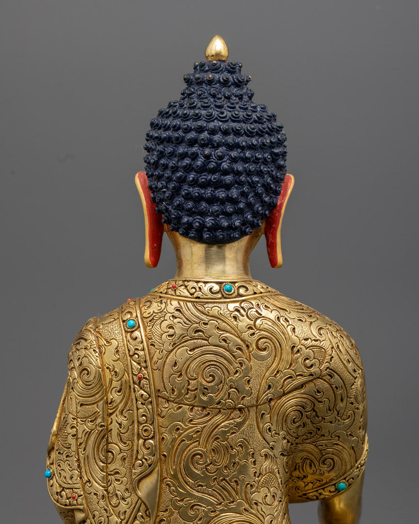 Shakyamuni Buddha Tibetan Statue | Traditional Himalayan Art Nepal