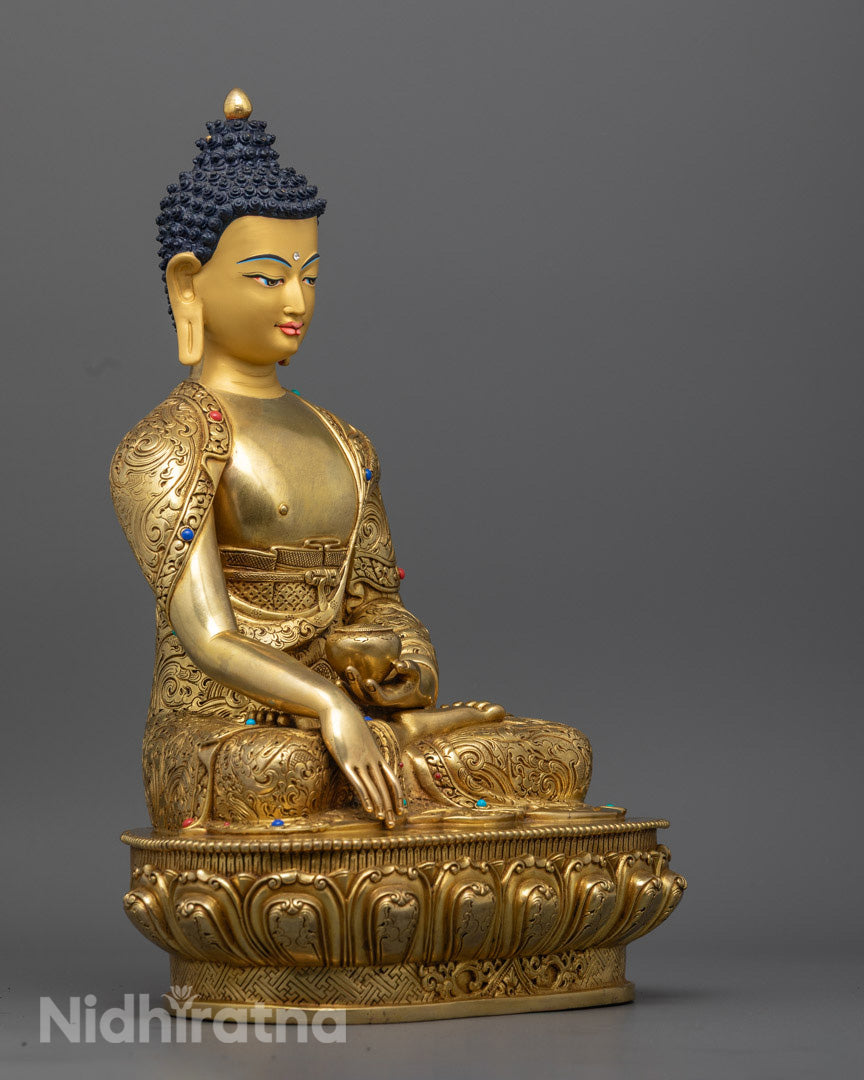 Shakyamuni Buddha Tibetan Statue | Traditional Himalayan Art Nepal